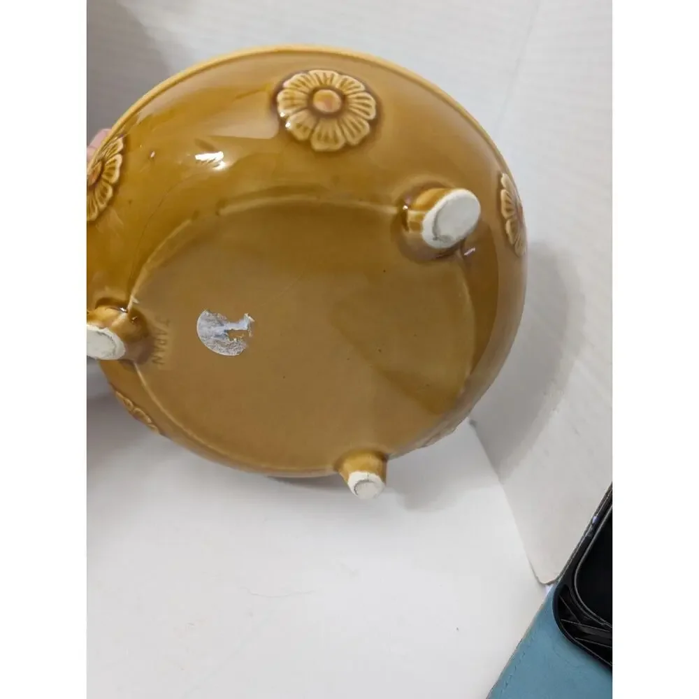VINTAGE 1950s APCO JAPAN MCM LARGE AND SMALL TEAPOT Tan Ceramic